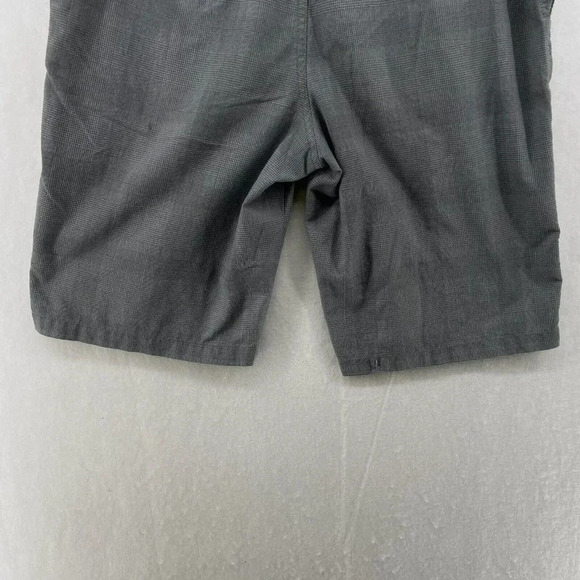 O'Neill Chino Shorts Mens Sz 29 Gray Plaid Slash Pockets Zip Houndstooth Midrise - Picture 10 of 11